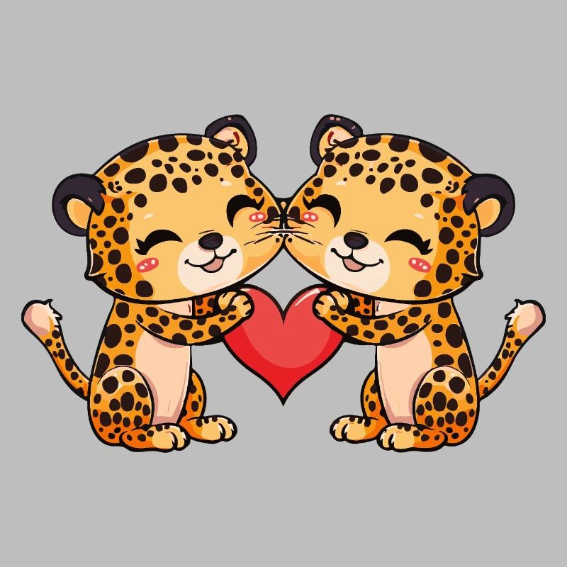 Leopard Paar Valentinstag