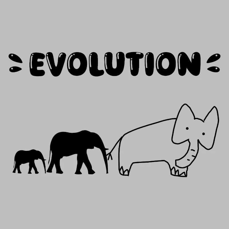 Die Evolution der Elefanten – Lustige Stadien der Evolution.