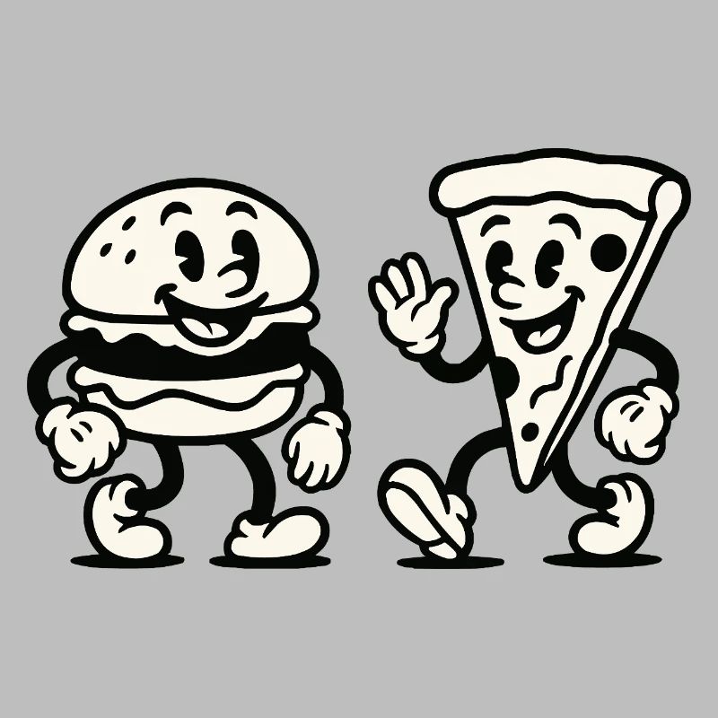 burger pizza comic