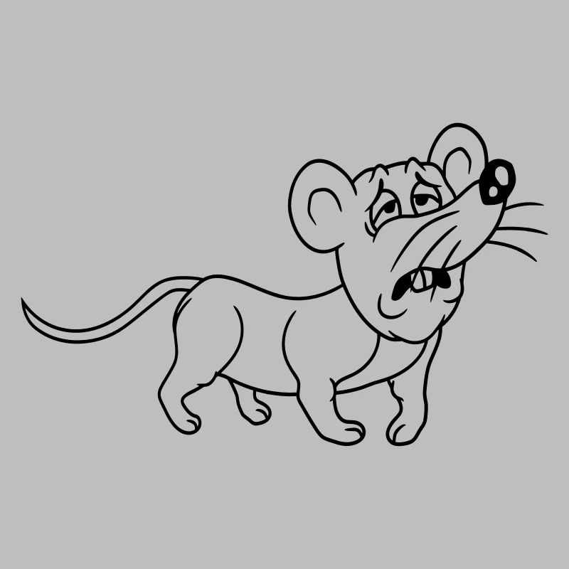 Mouse exhausted sad desperately tired suffering sweet