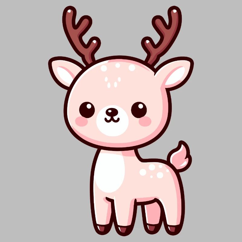 Conception de dessin animé de renne mignon