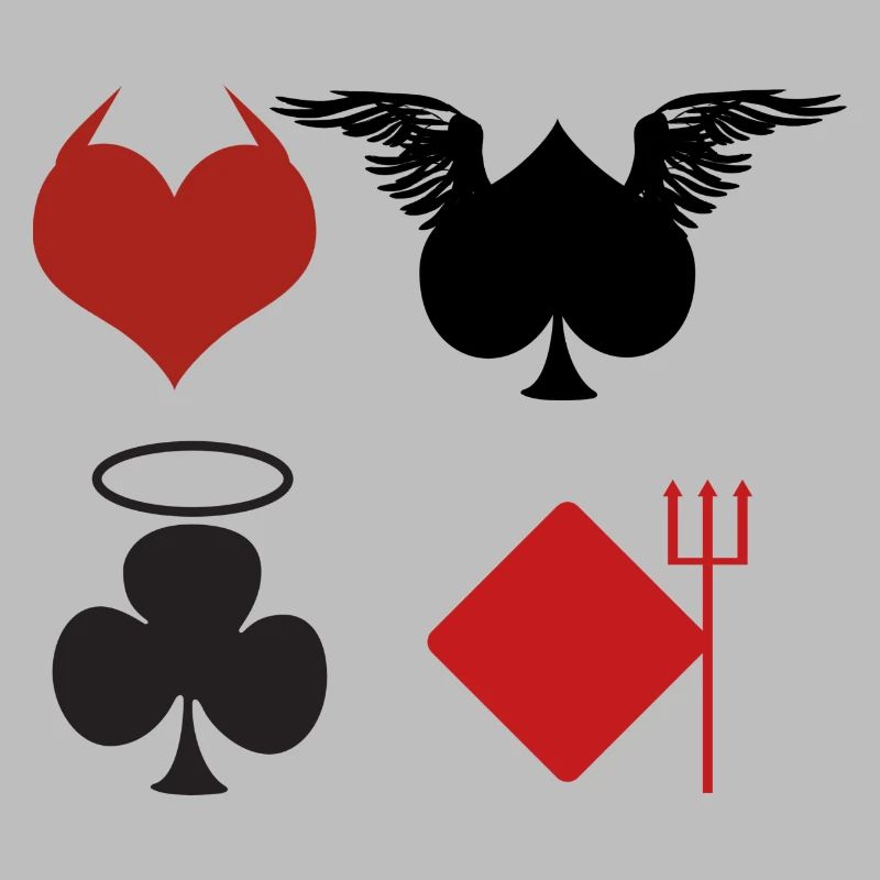 Poker Blackjack Ass Devil Devil Casino Angel Card