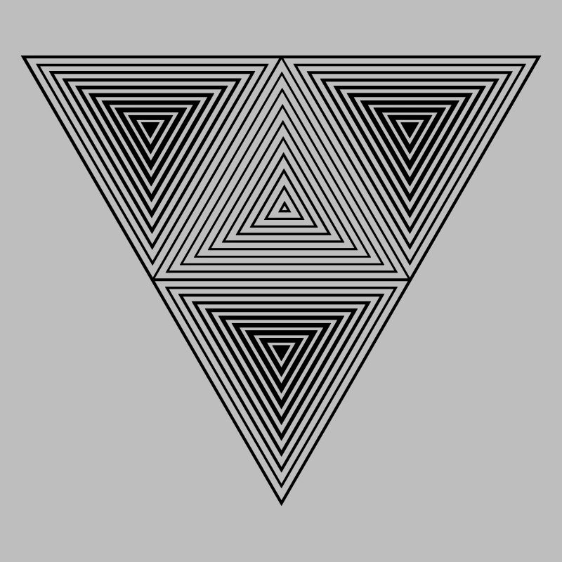 Optical illusion (Hipster Dreick) B&w Art