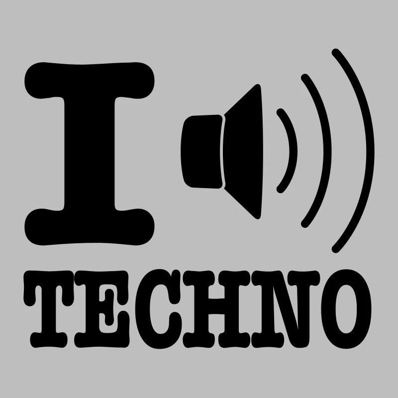 I love techno / I speaker techno