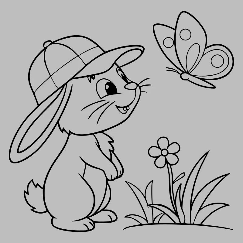Hase Häschen mit Kappe