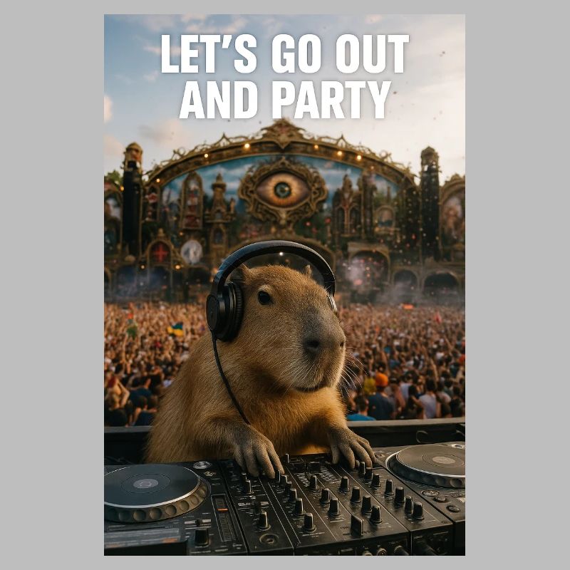 Capybara DJ Party