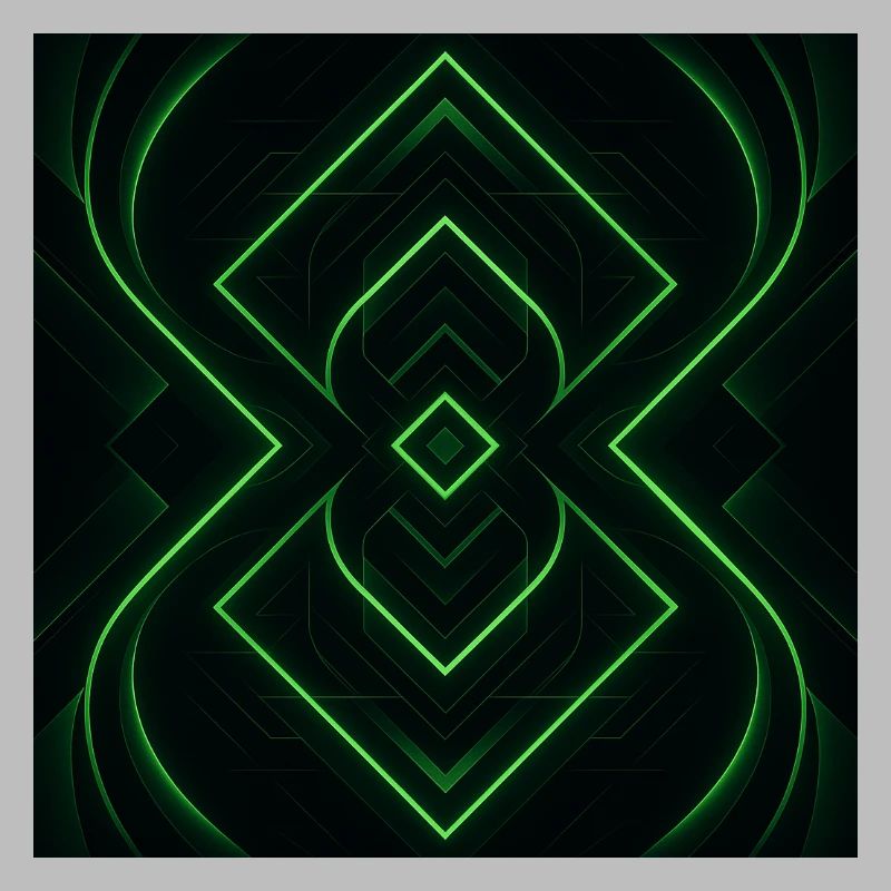 Futuristic green geometry