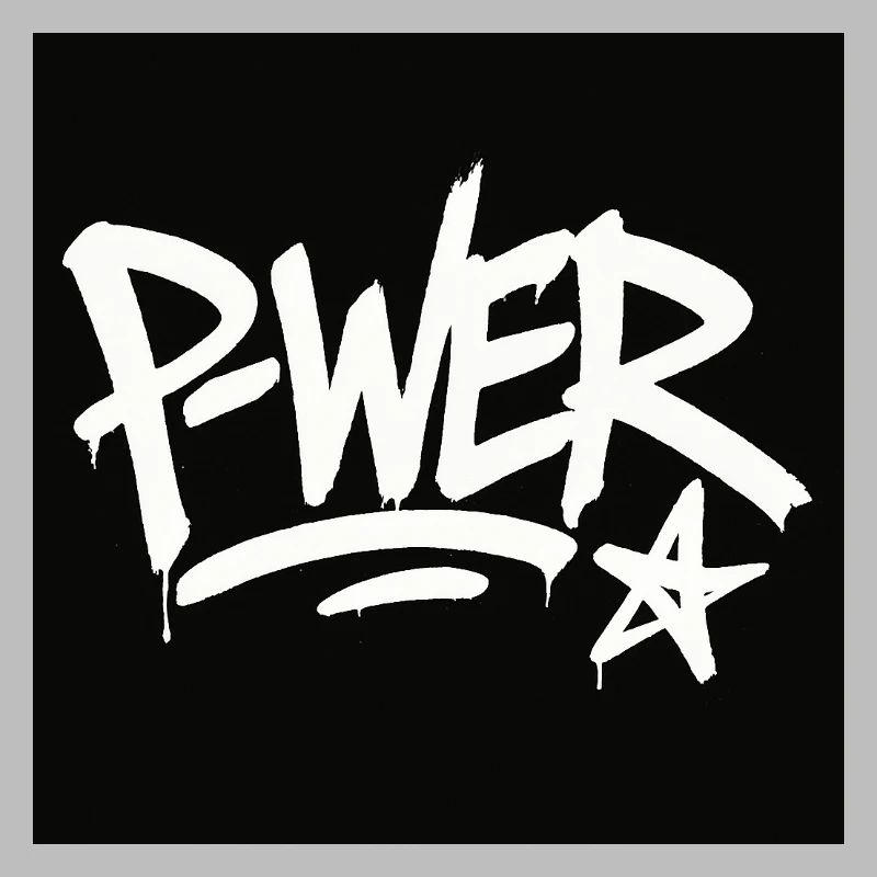 Graffiti Style Power Text Design