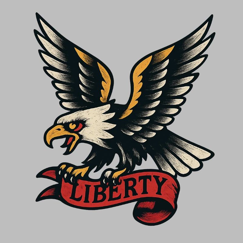 Liberty Eagle in tattoo style
