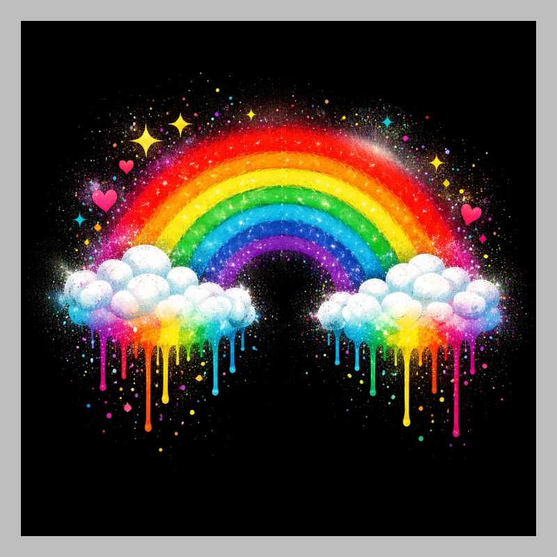 Regenbogenwolke Graffiti-Drop