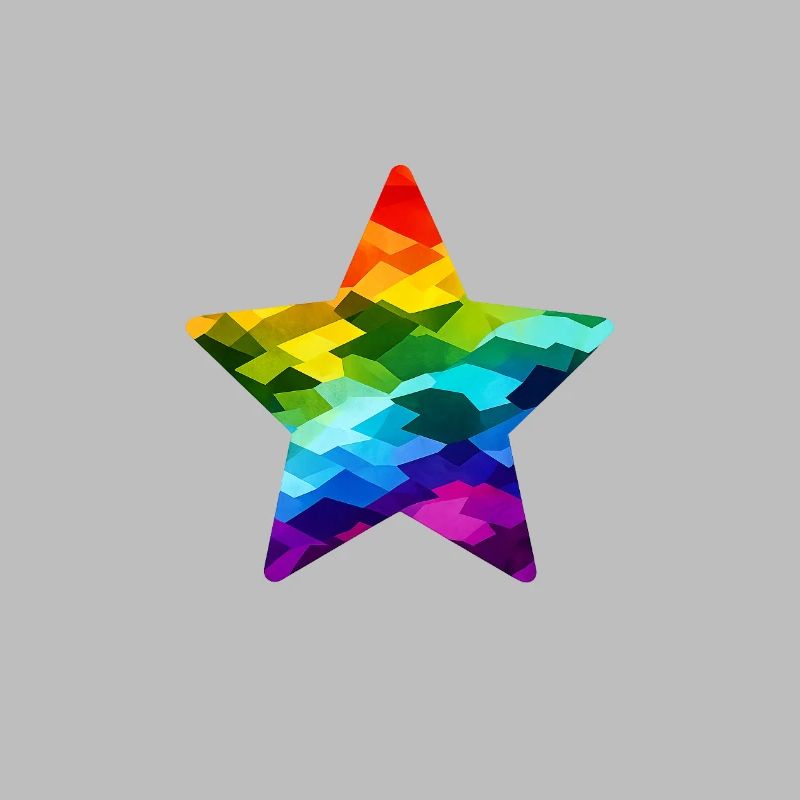 Rainbow Mosaic Star
