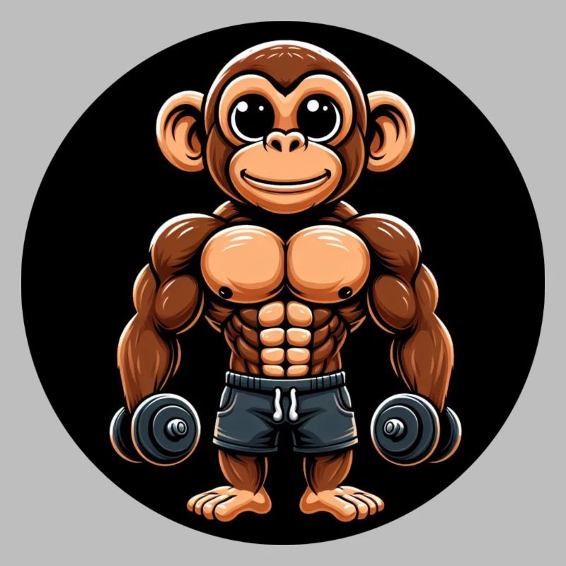 Affe Chimpanse Bodybuilder Training