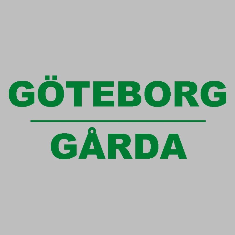 Göteborg Gårda – Design vert-noir