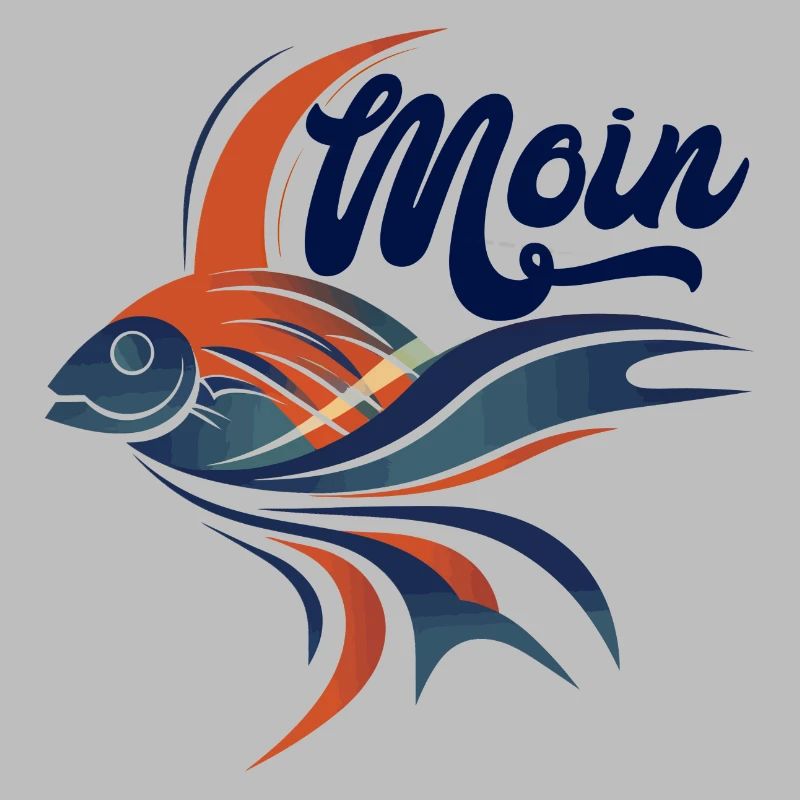 Farbiger Flussfisch Abstract Moin