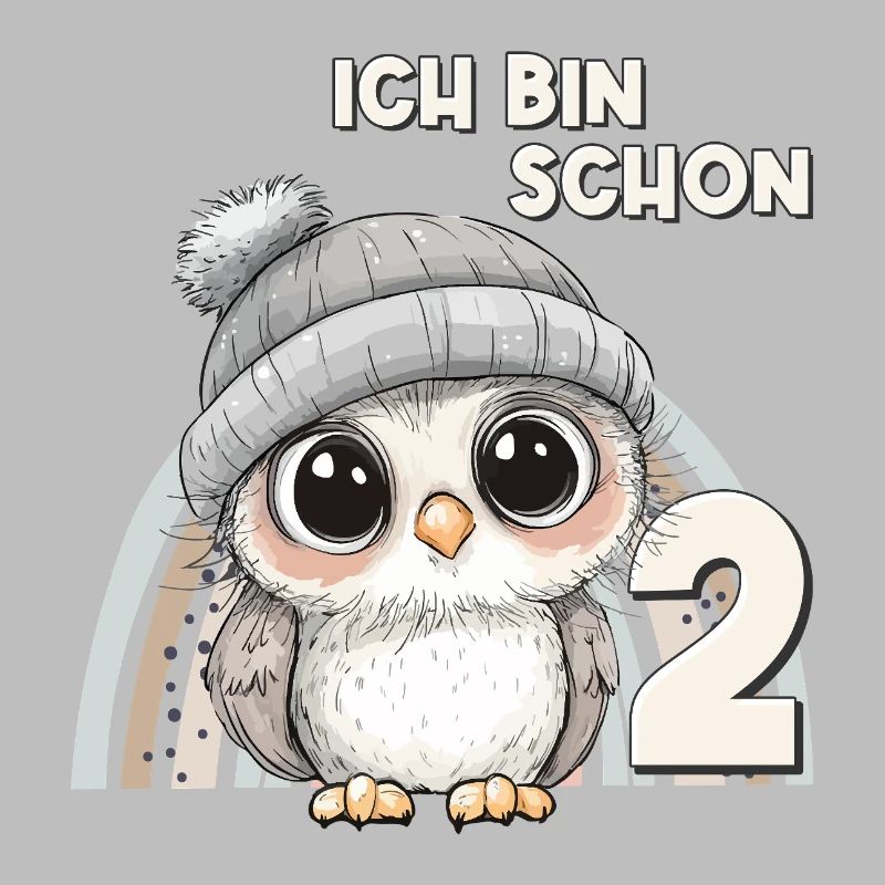 2. Geburtstag Eule Regenbogen Süß Niedlich