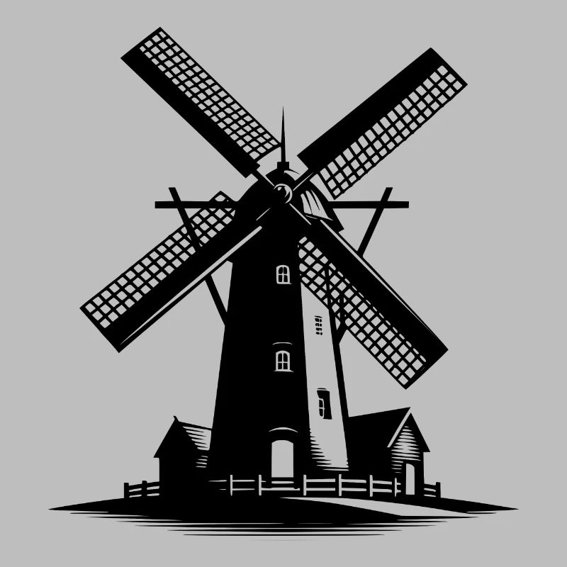 Dutch Wheat Windmill for Grain Flour
