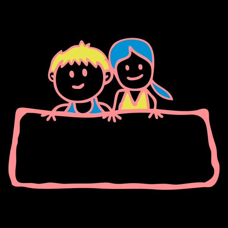 Zeichen-Panel Junge Mädchen Partei anniv