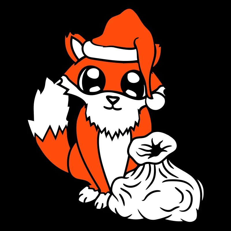 Renard roux Père Noël Cadeau de Noël