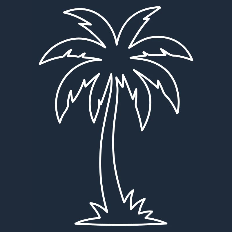 Palm Tree Contour Island