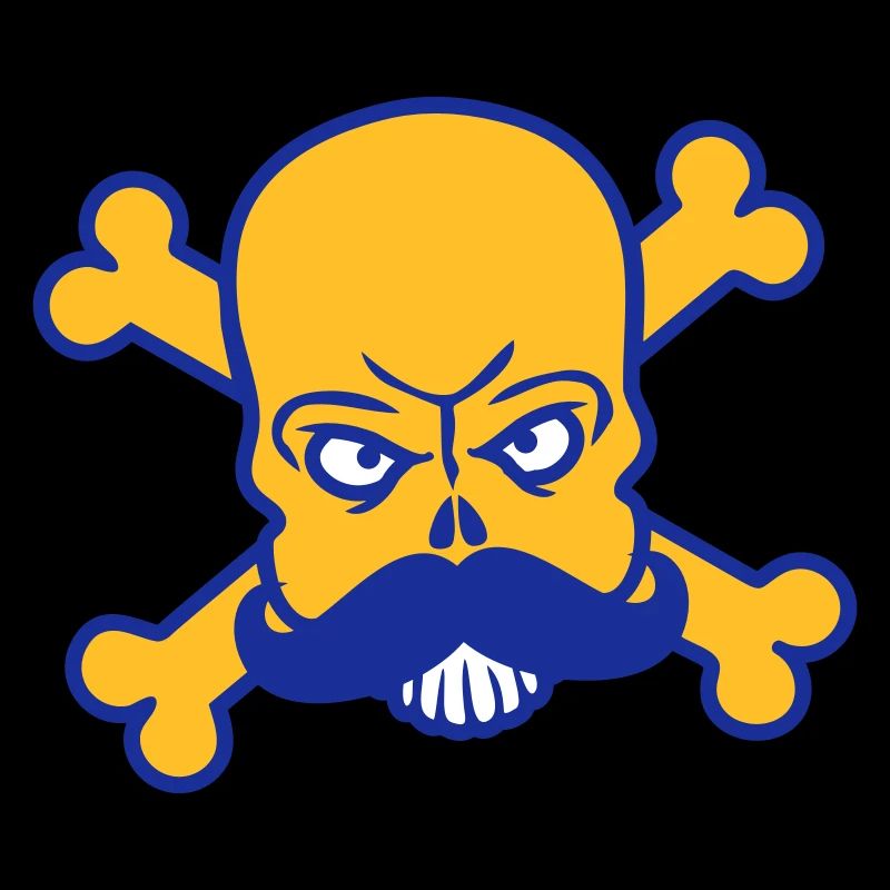 Mr Sir Herr Bart Totenkopf Schädel Knochen Skelett