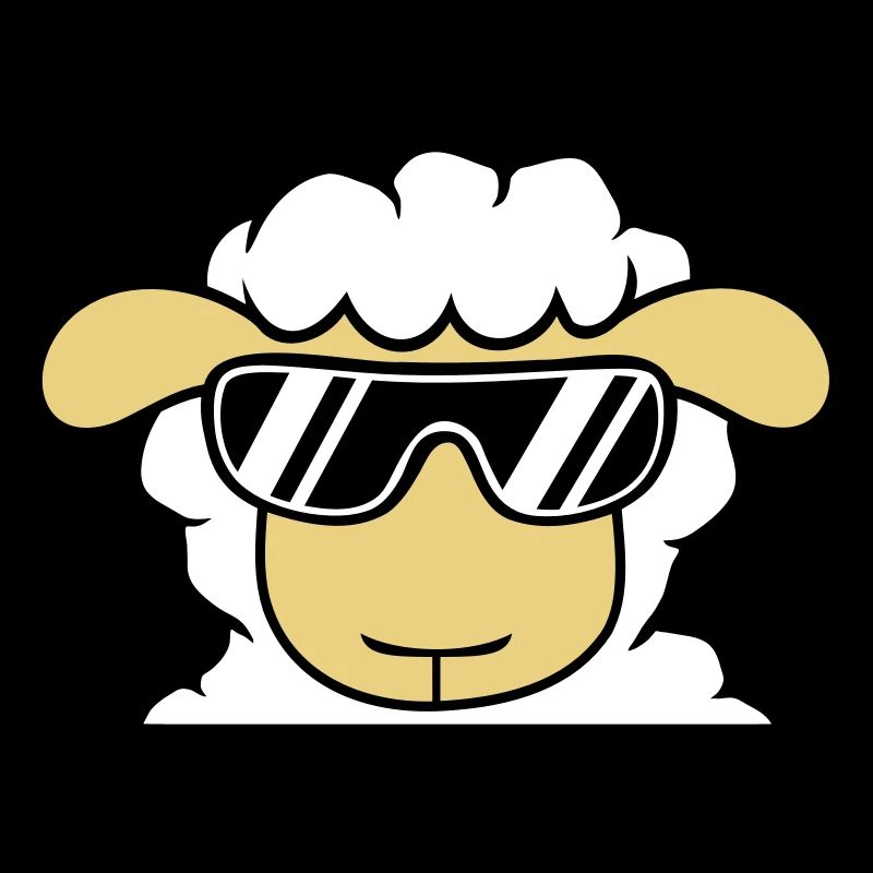 Schaf Sonnenbrille Party Cool DJ Kopf Gesicht Süß
