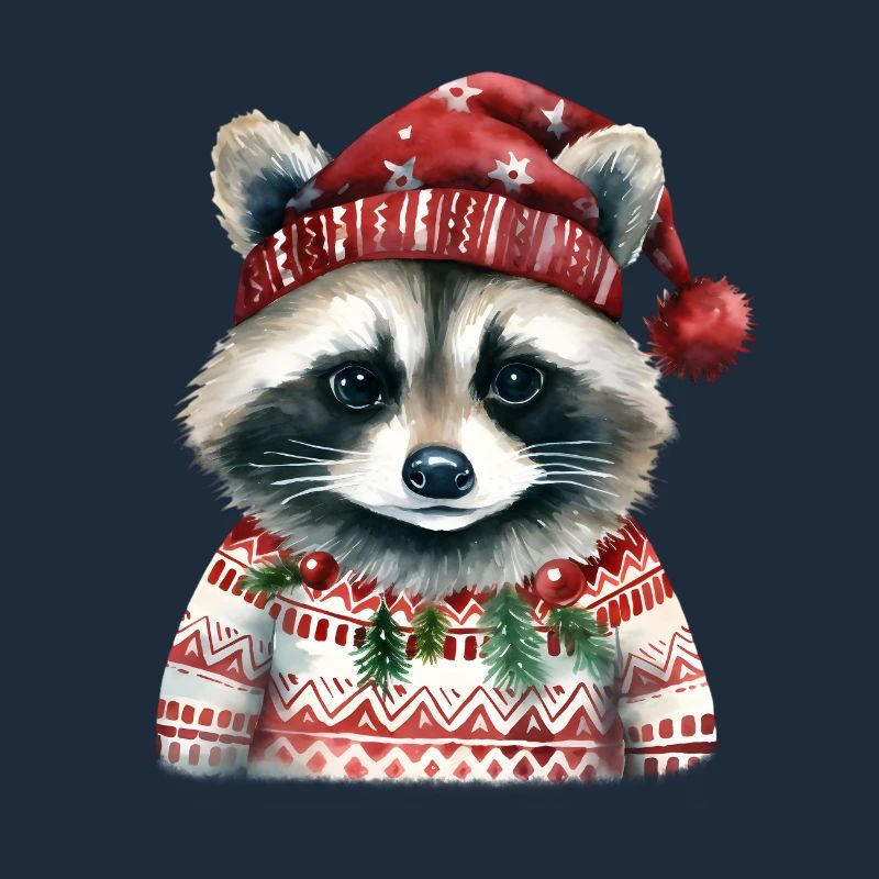 Herr Waschbär im Norweger-Pulli