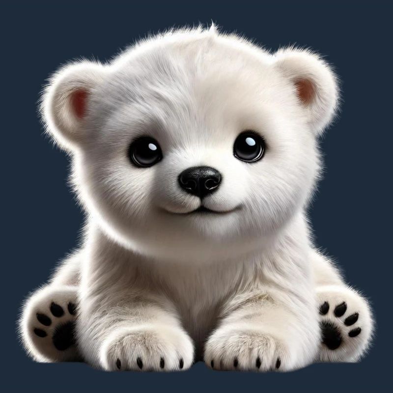 Cute polar bear cub design