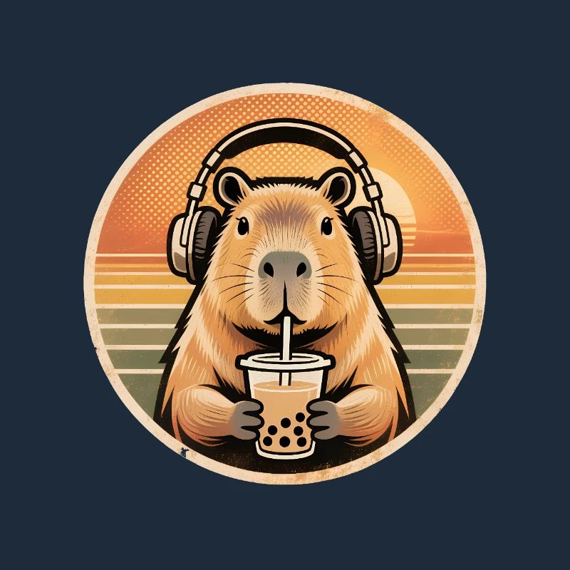Süßes Capybara Bubble Tea Kawaii Tier Geschenk