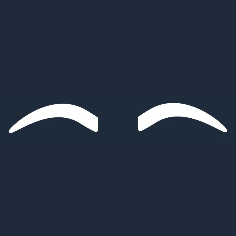 Eyebrows white smooth