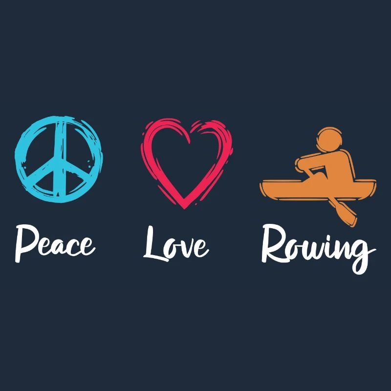 Frieden Liebe Rudern