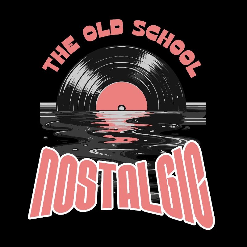 Design en vinyle nostalgique de la vieille école