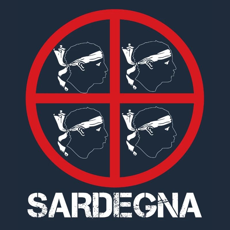 Drapeau de la Sardaigne à têtes mauresques