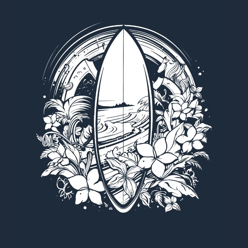 Surfboard Comic Style