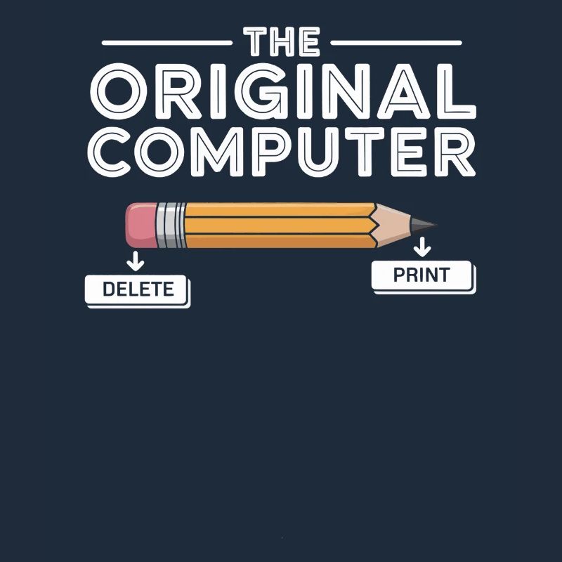 Der Original Computer – Bleistift Delete & Print