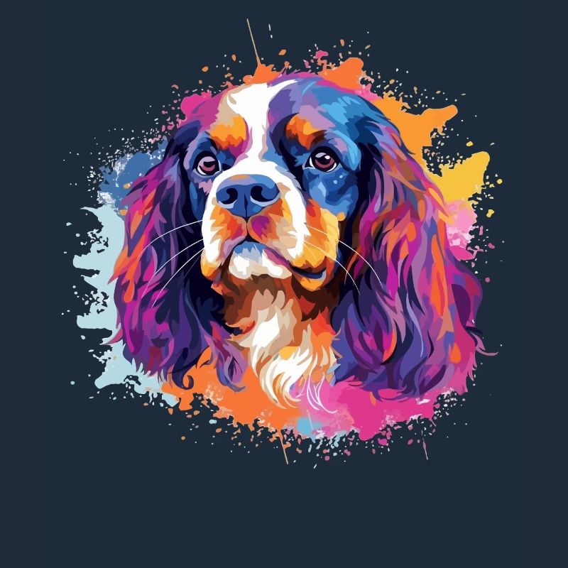 Lebendiges Spaniel-Splash-Porträt
