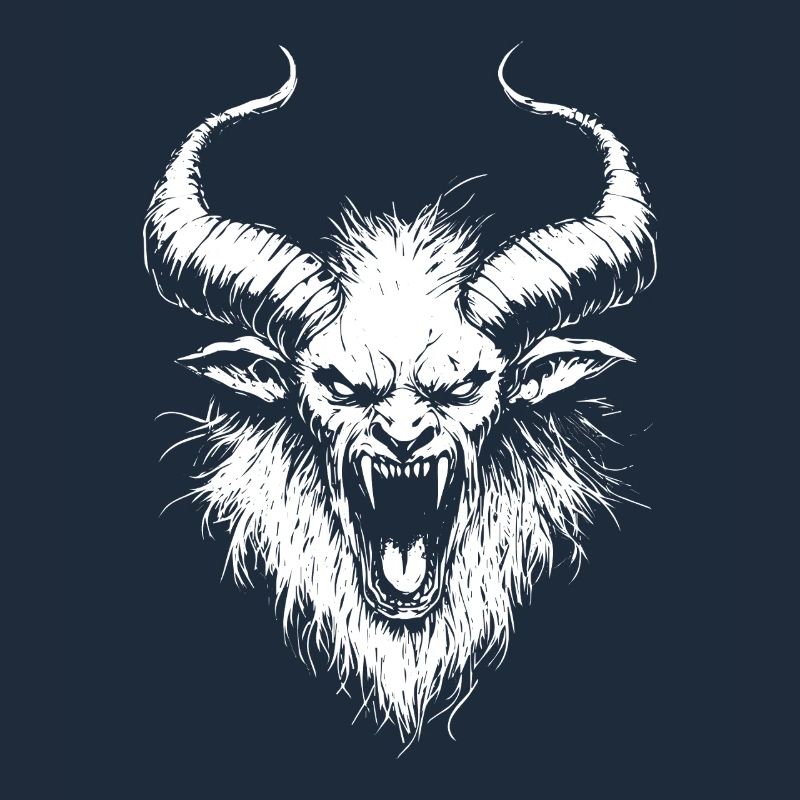 Demon with Horns – Blatant Horror Design