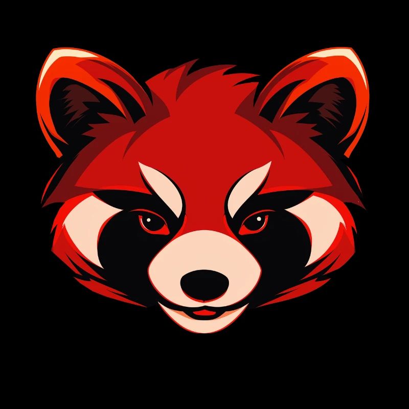 Red Panda Low Poly Art Design