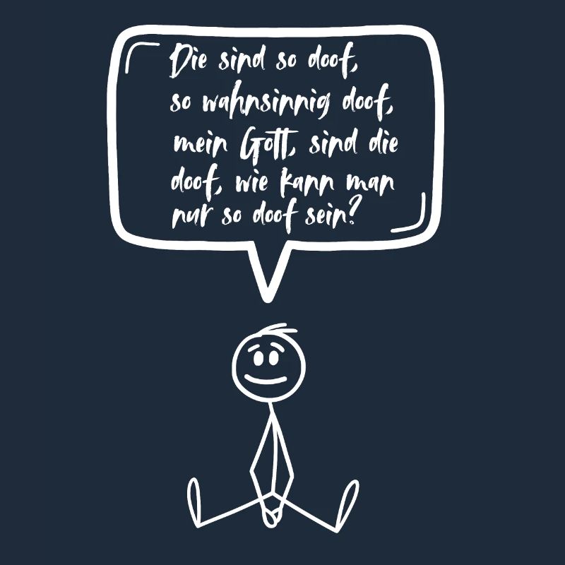 Funny Goofy Stick Figure Statement Speech Bubble