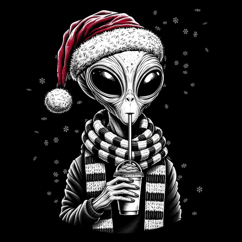 Santa Alien mit Slush Eis