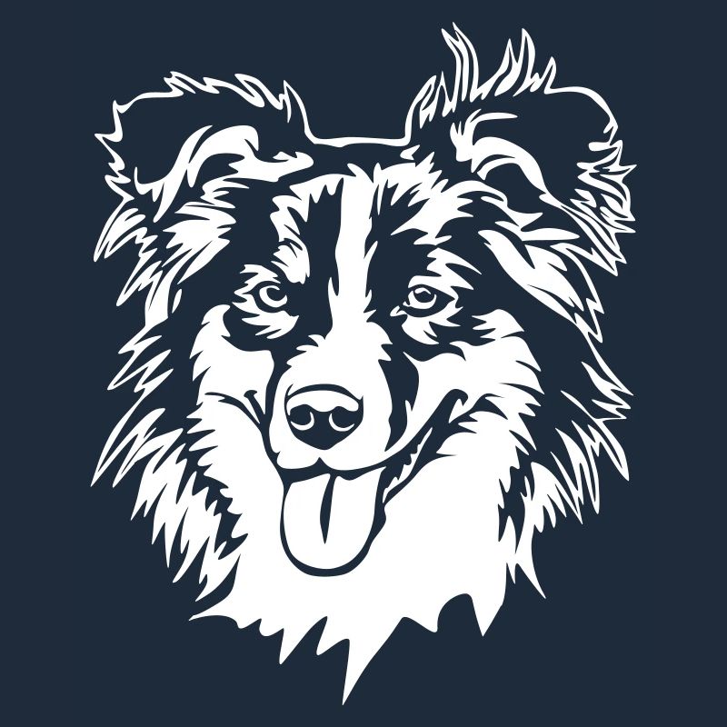 Australian Shepherd Kopf "Black Edition"