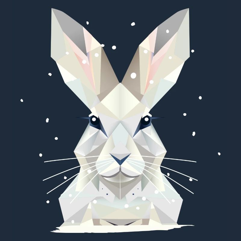 White Snow Hare-Timeless Elegance of Winter