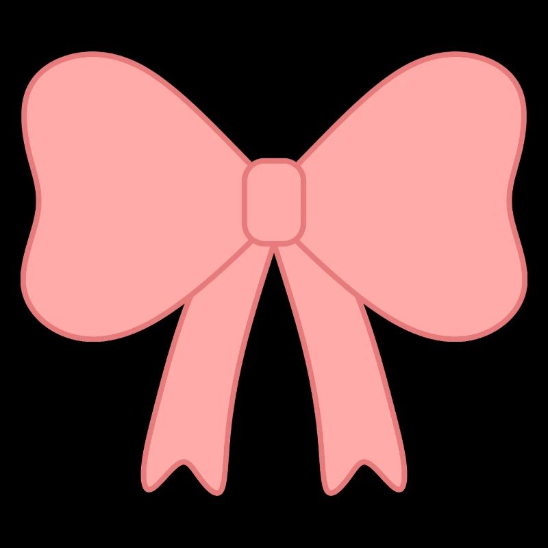 Delicate Pink Bow Illustration