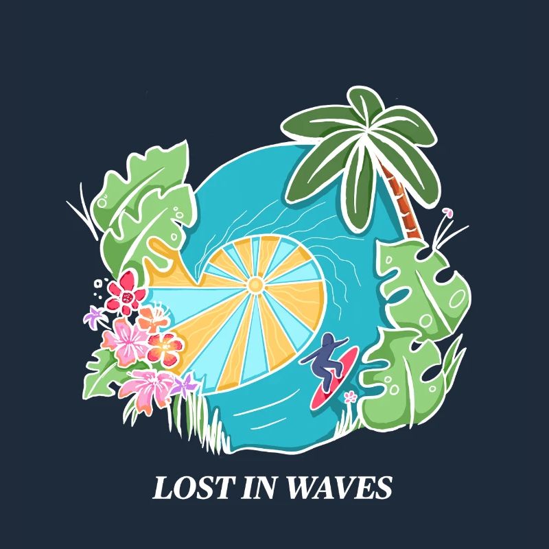 Perdu dans les vagues - Conception de vibrations de surf tropicales