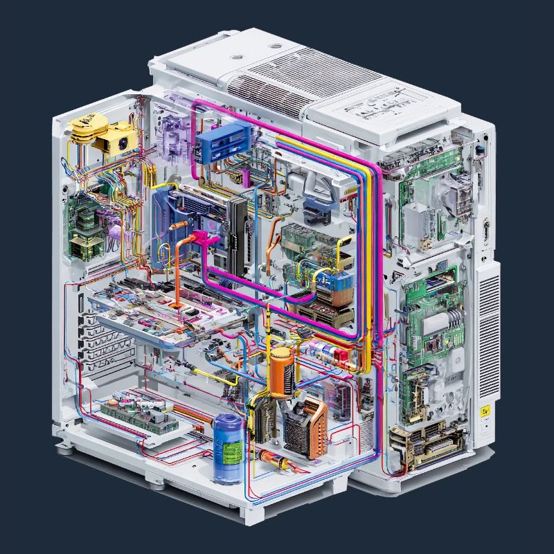 CAD Cable Art Color Streams Data Center