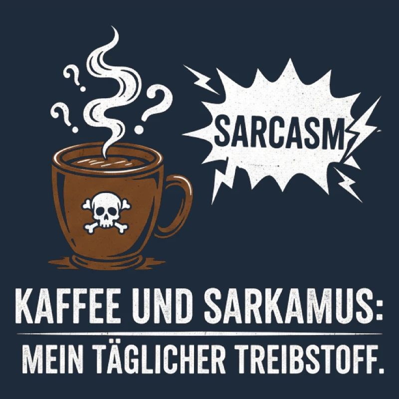 Kaffee und Sarkasmus Treibstoff