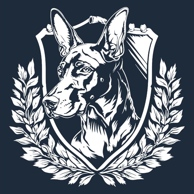 Doberman Shield with Laurel