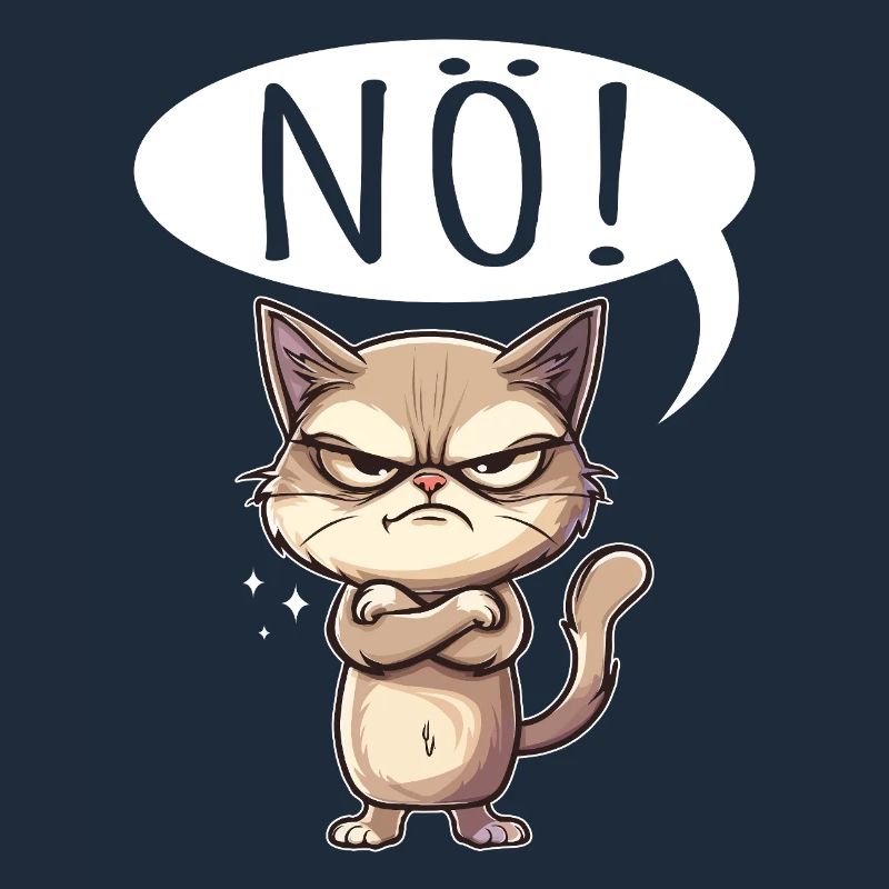 Cool Cat Nope funny saying grumpy