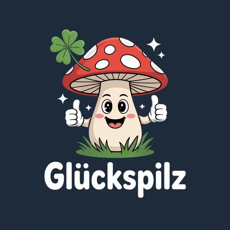 Lucky Funny Toadstool with Shamrock