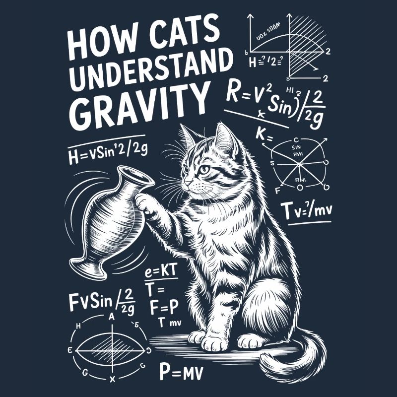 Dictions de chats de physique Blague de maths Cadeau de physique