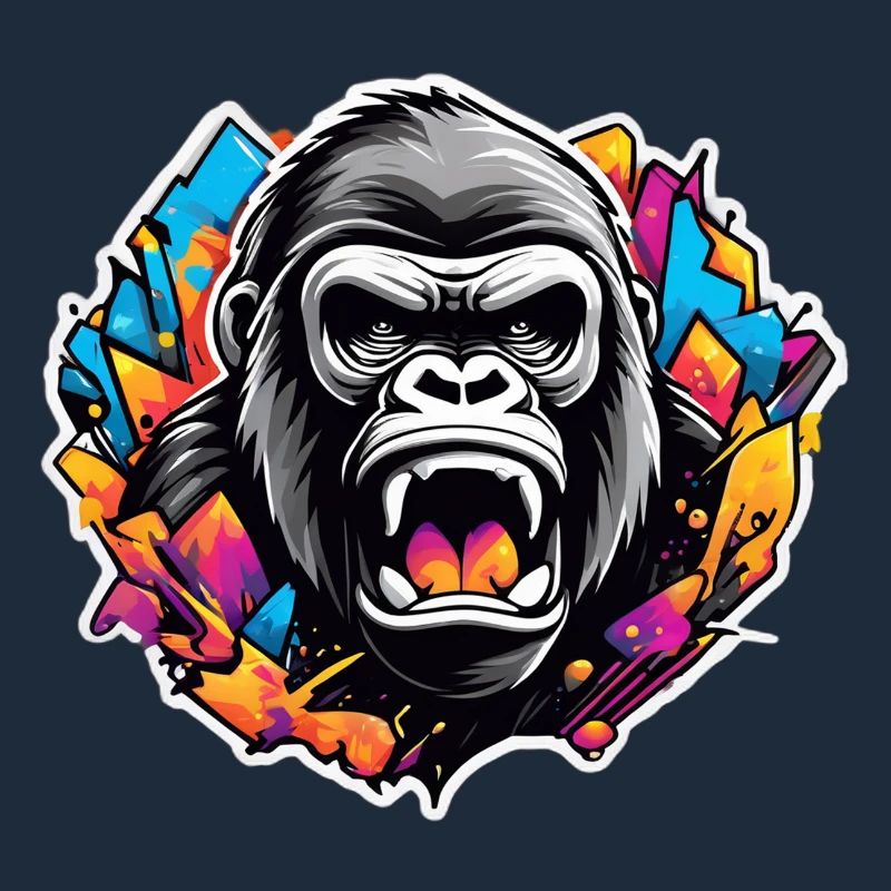 Gorille Graffiti Éclatant